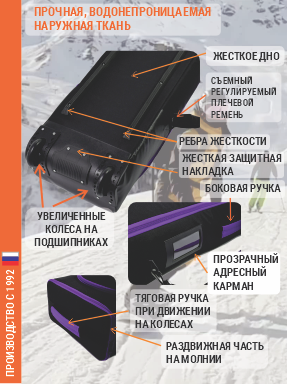 25090551-170 (4) 25090551-170 ЧЕХОЛ ДЛЯ СНОУБОРДА НА КОЛЕСАХ
