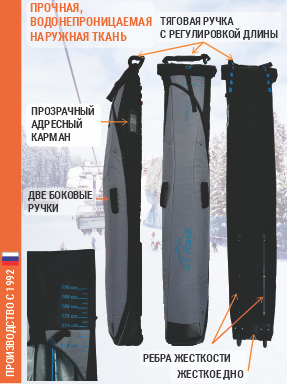 25090511-223 (4) 25090511-223 ЧЕХОЛ ДЛЯ ГОРНЫХ ЛЫЖ НА КОЛЕСАХ
